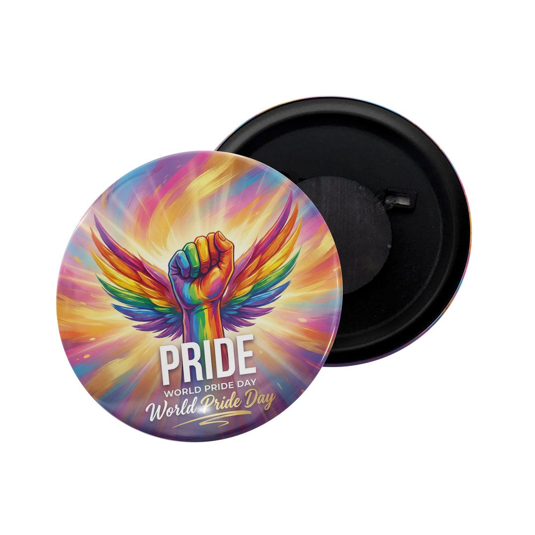 dhcrafts Fridge Magnet Purple Color LGBTQ Pride World Pride Day D13 Glossy Finish Design Pack of 1